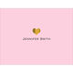 Pink Sweet Heart Foil Stamped Foldover Note Cards with Lined Envelopes Image 1 of 3